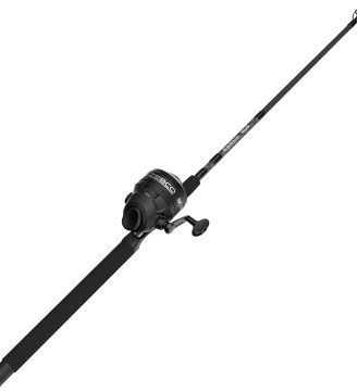 Zebco 808 Spincast Reel and Fishing Rod Combo, 7-Foot Durable Z-Glass Rod with Extended EVA Rod Handle, Quickset Anti-Reverse with Bite Alert, Pre-spooled with 20-Pound Cajun Fishing Line, Black